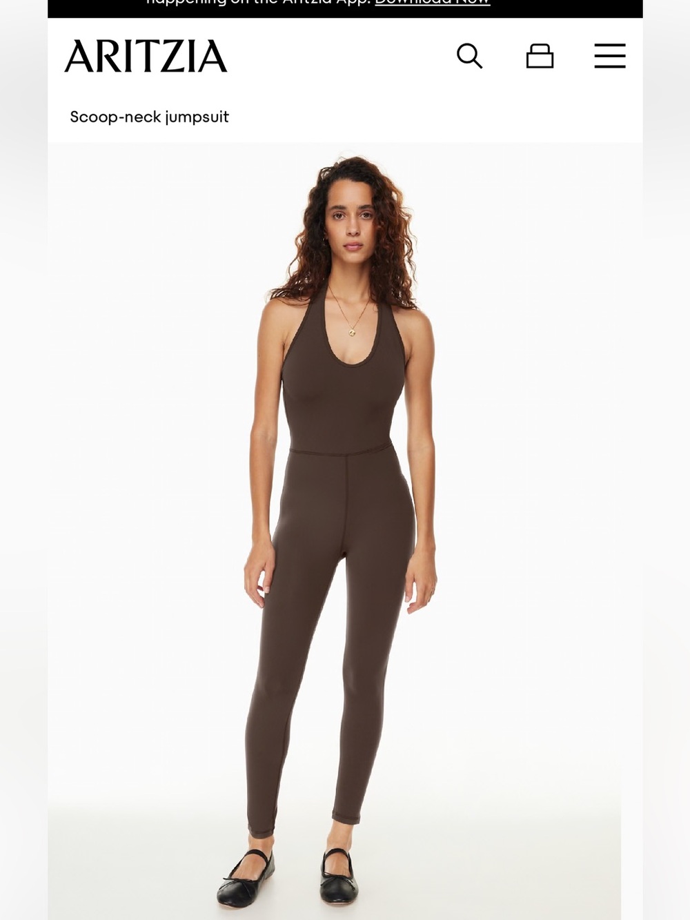 Aritzia Wilfred Free Look Halter Scoop Neck Jumpsuit M #94917